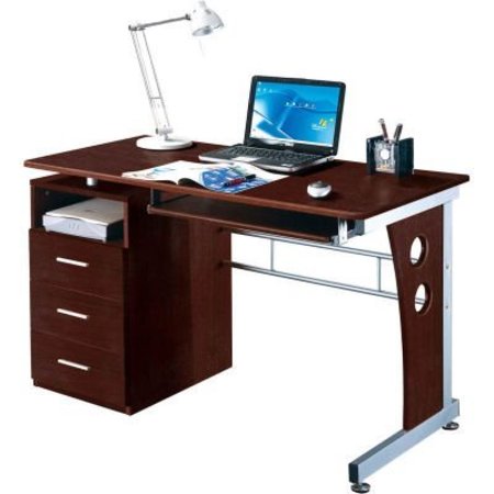 RTA PRODUCTS LLC Techni Mobili Computer Desk With Ample Storage, 47-1/2"W x 23"D x 30"H, Chocolate RTA-3520-CH36